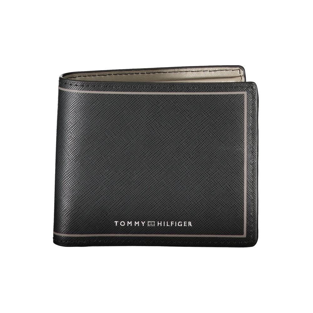 Portefeuille noir avec logo noir