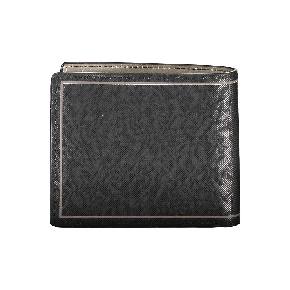 Portefeuille noir avec logo noir