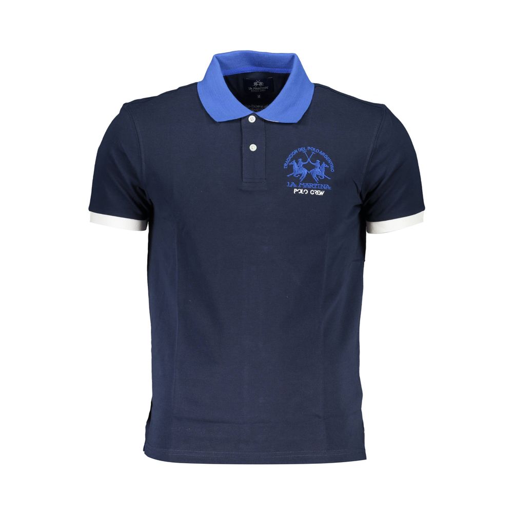 Polo La Martina manches courtes bleu
