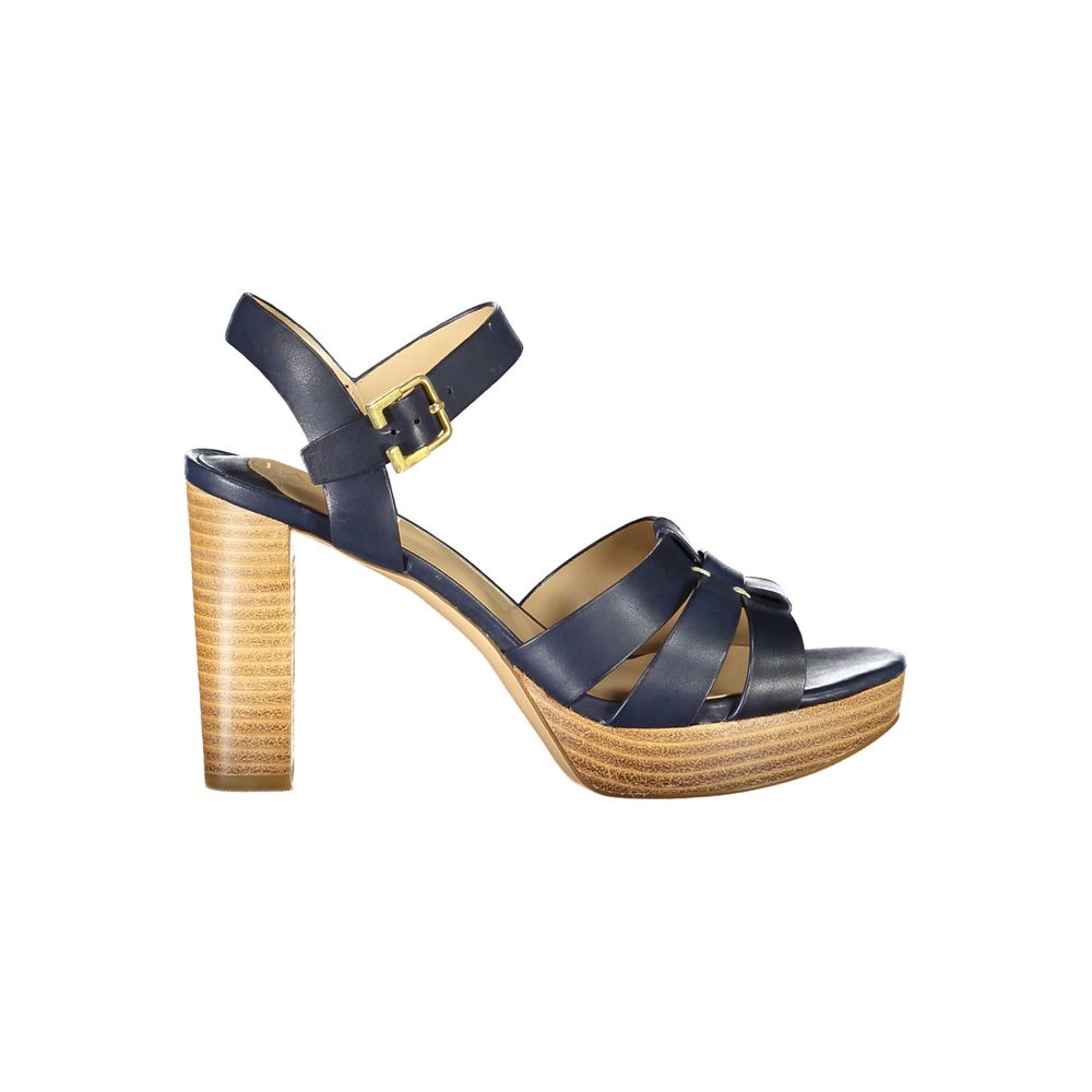 Sandales cuir bleu