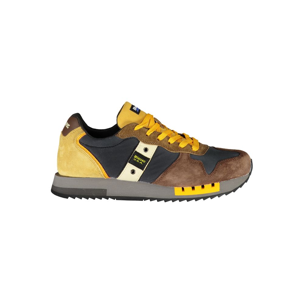Baskets Blauer Contrast brunes