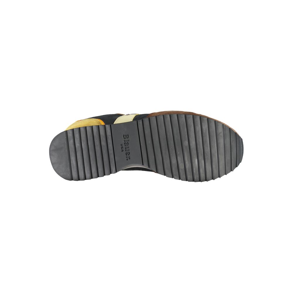 Baskets Blauer Contrast brunes