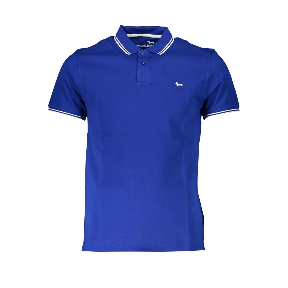 Polo Harmont & Blaine contrasté bleu