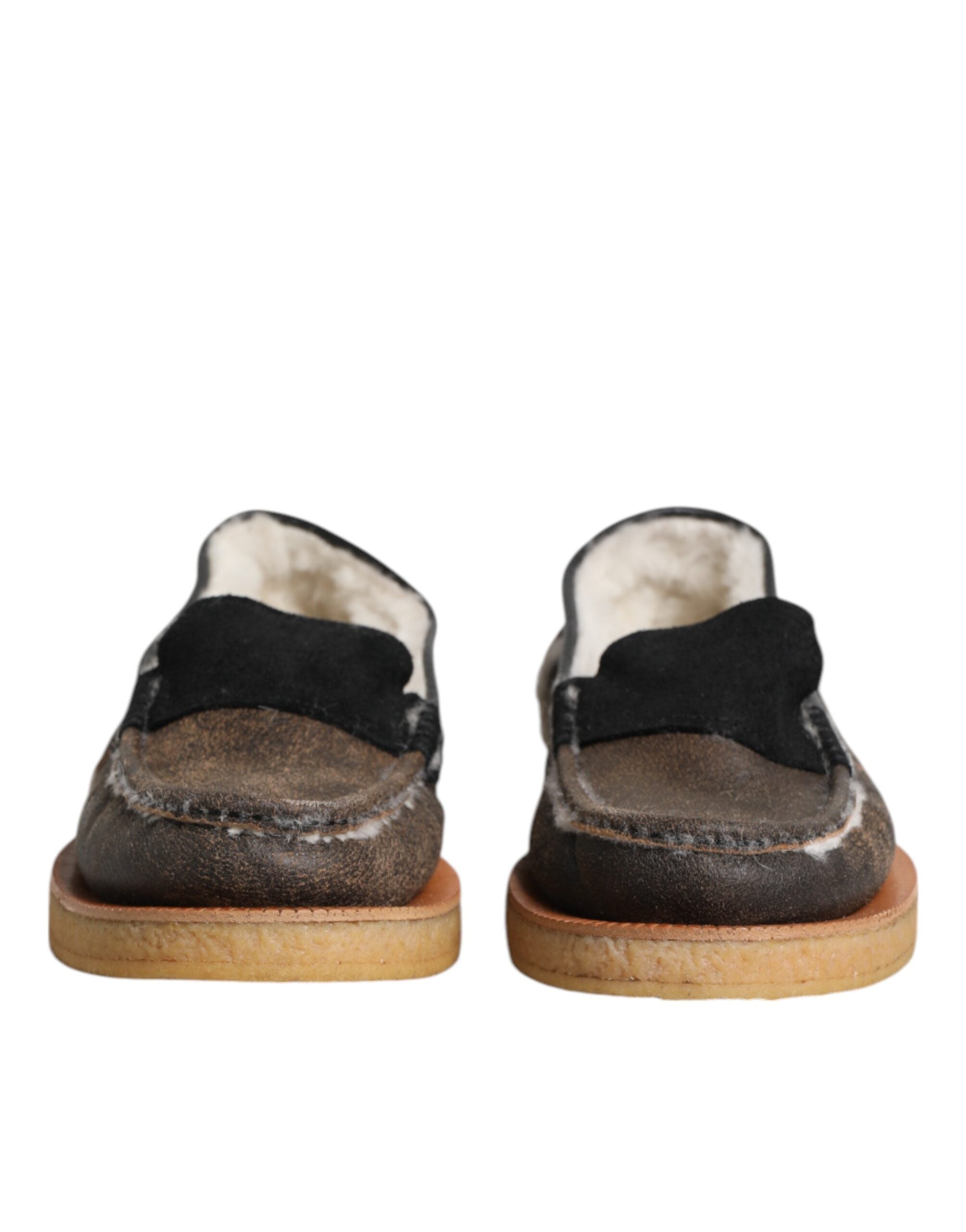 Loafers Dolce & Gabbana bruns et blancs