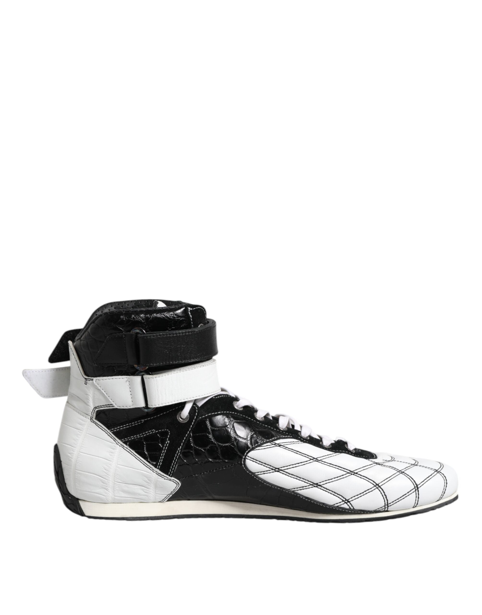 Baskets Dolce & Gabbana hautes noires et blanches