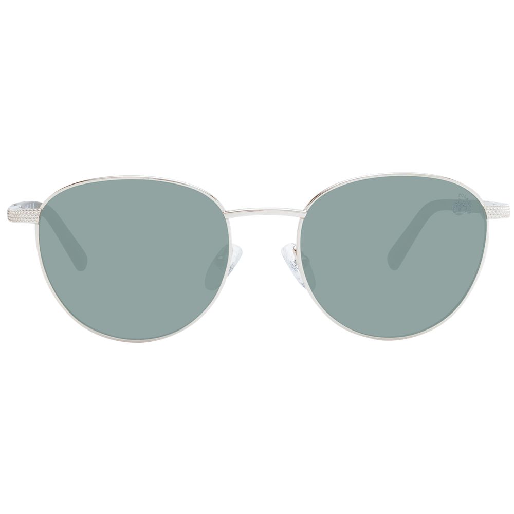 Lunettes de soleil rondes rose gold vertes