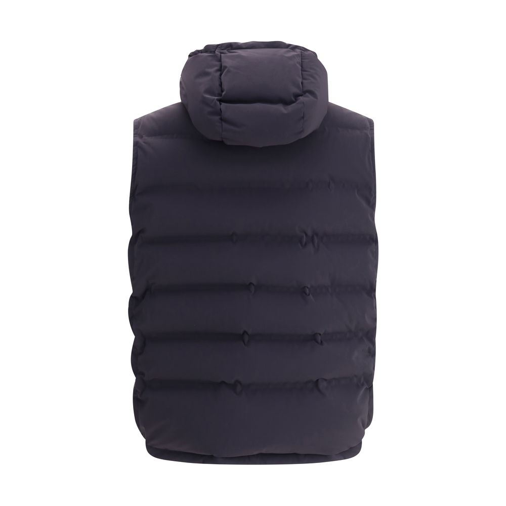Gilet Brunello Cucinelli à capuche noir