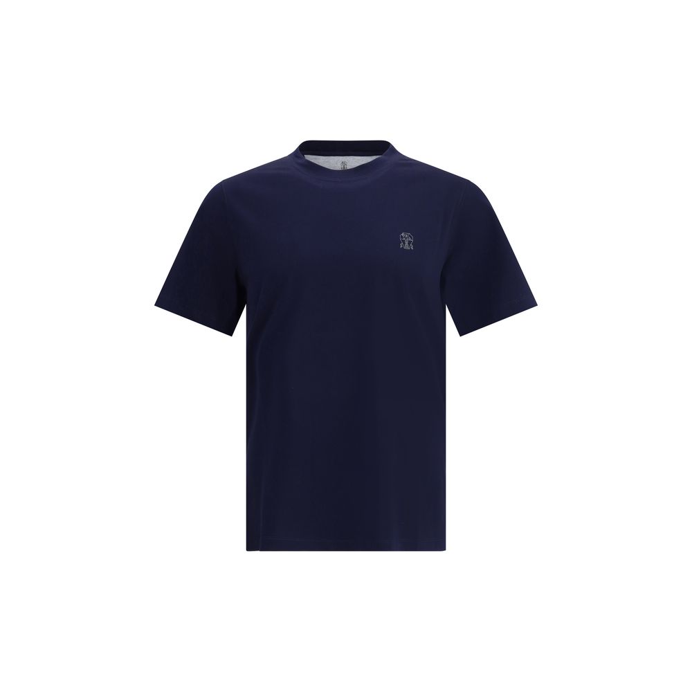 T-shirt Brunello Cucinelli logo blanc
