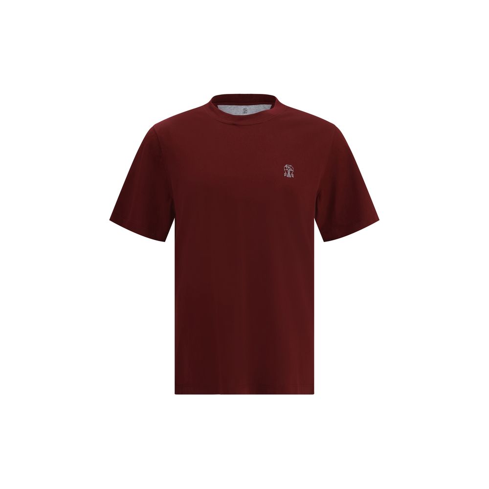 T-shirt Brunello Cucinelli logo blanc