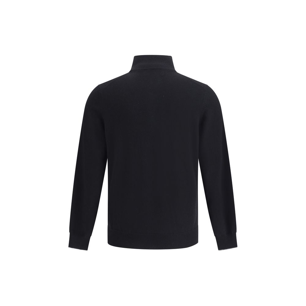 Pull Brunello Cucinelli avec col haut gris