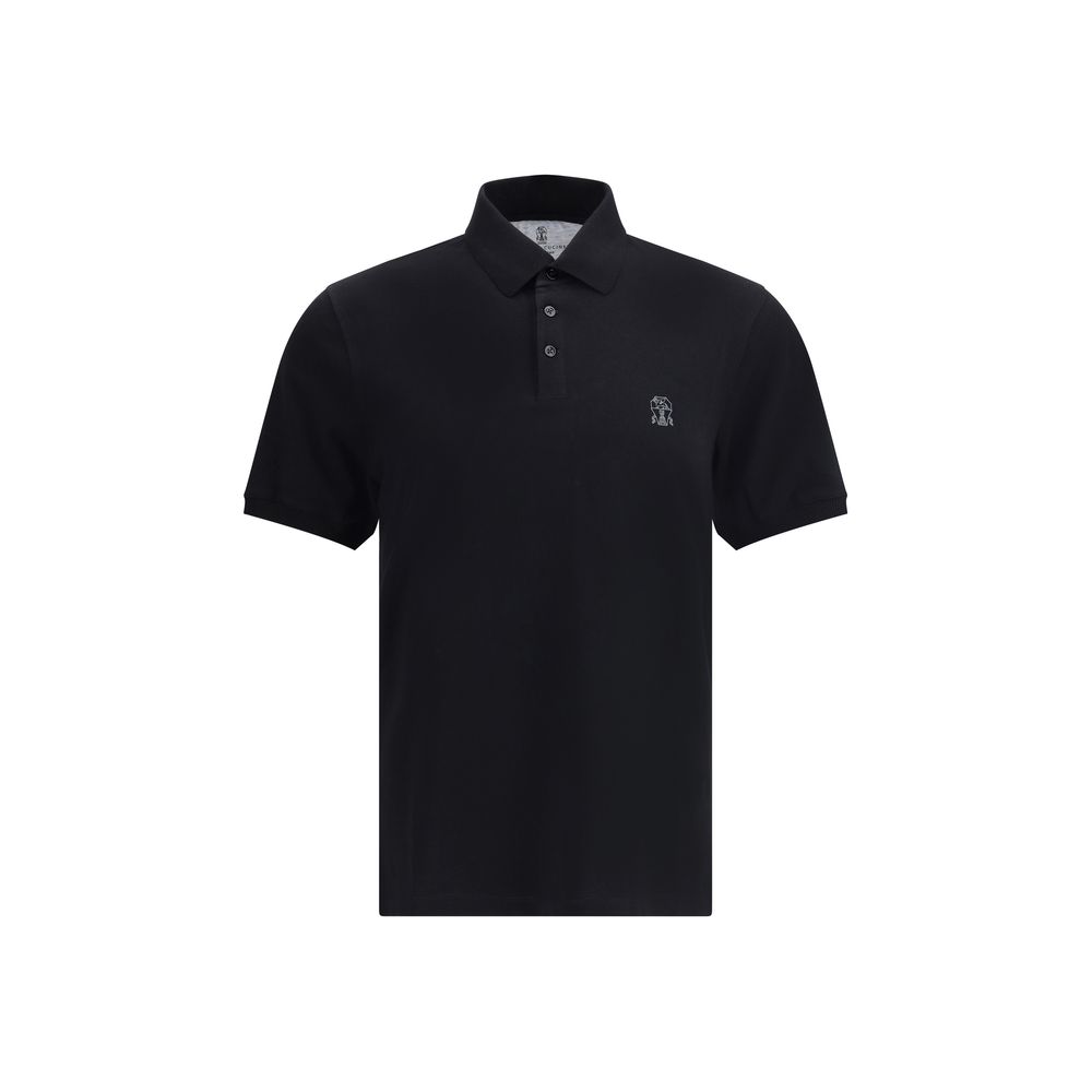 Polo Brunello Cucinelli logo noir