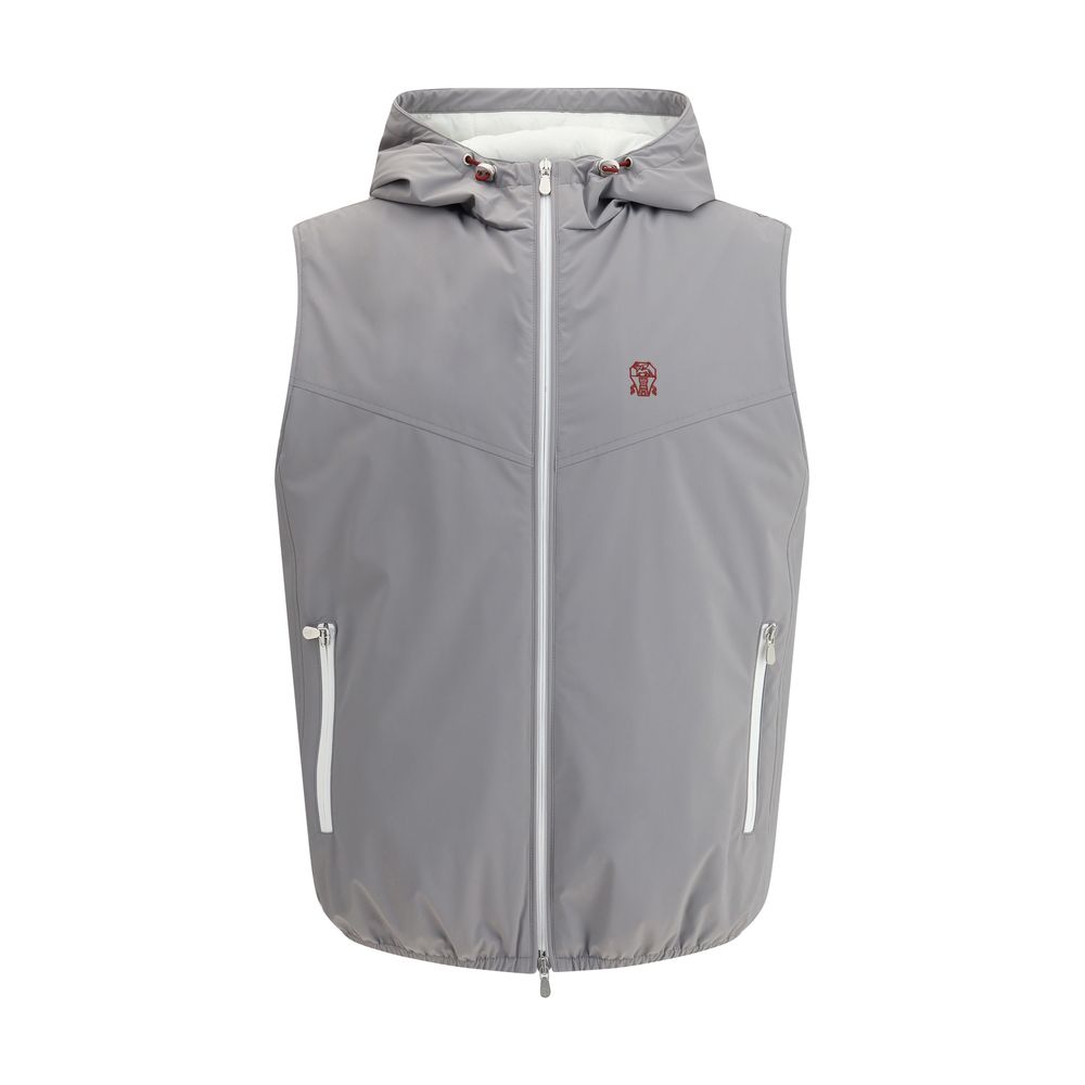 Gilet Brunello Cucinelli à capuche noir