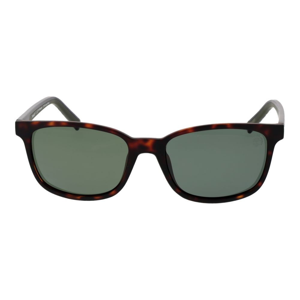 Lunettes de soleil marron rectangulaires
