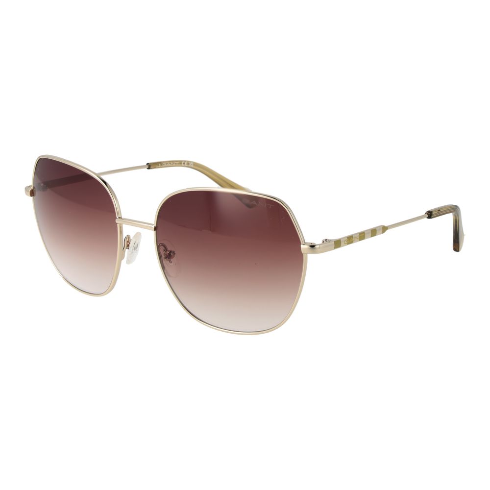 Lunettes de soleil dorées marron