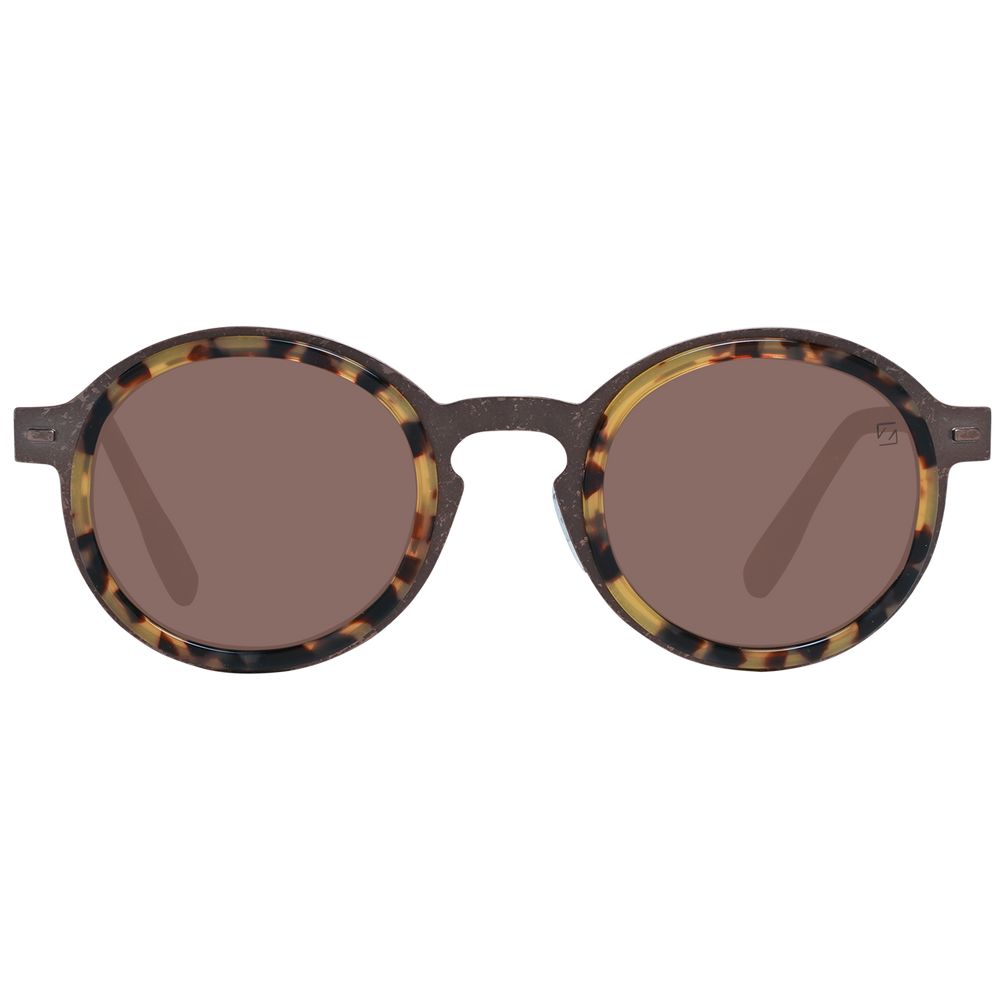 Lunettes de soleil Bronze ovale bleues
