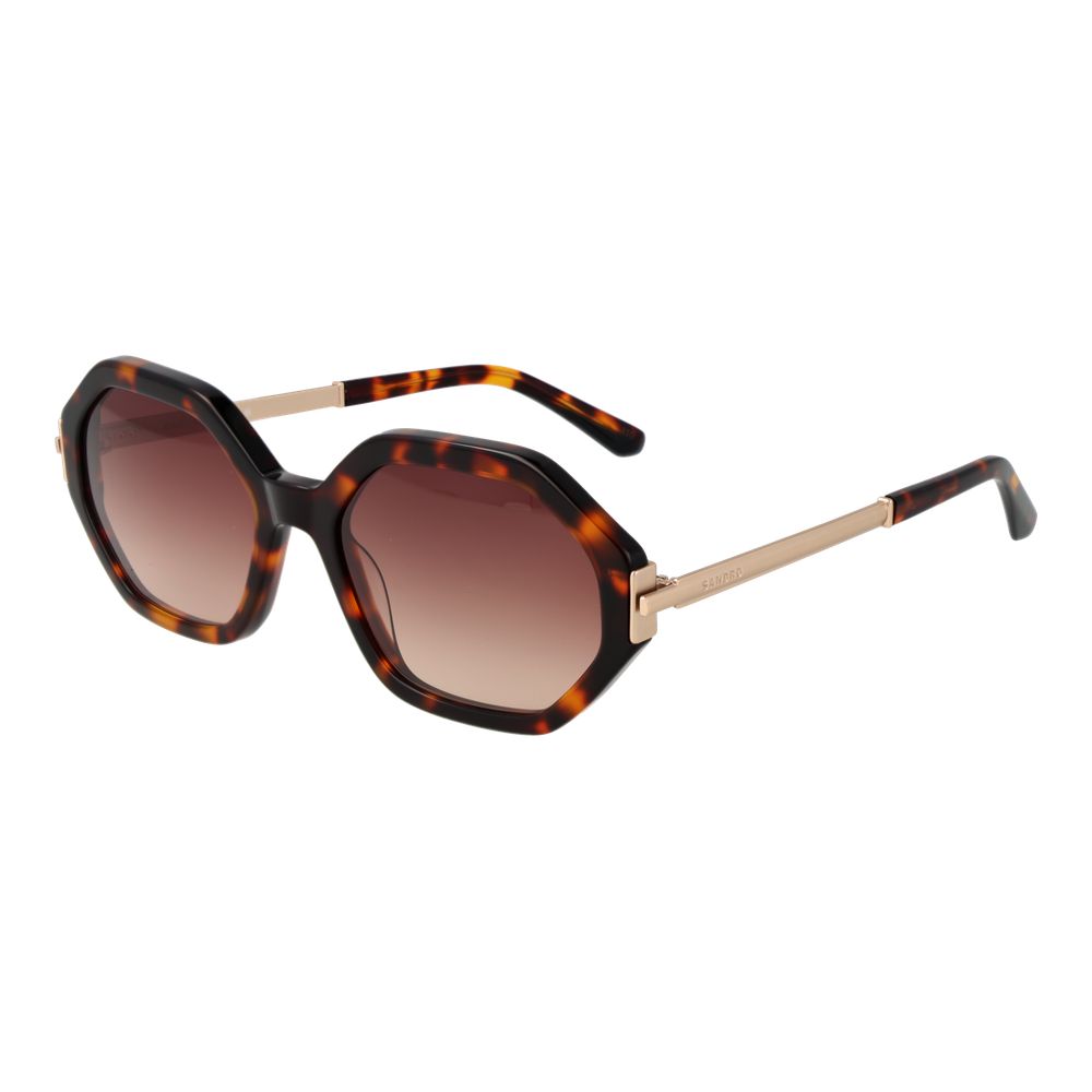 Lunettes de soleil brunes ovales
