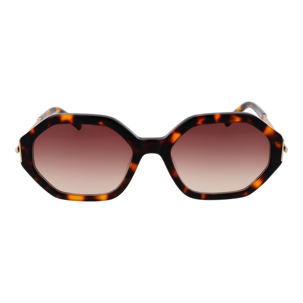 Lunettes de soleil brunes ovales