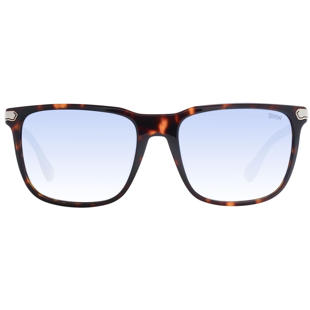 Lunettes de soleil marron bleues