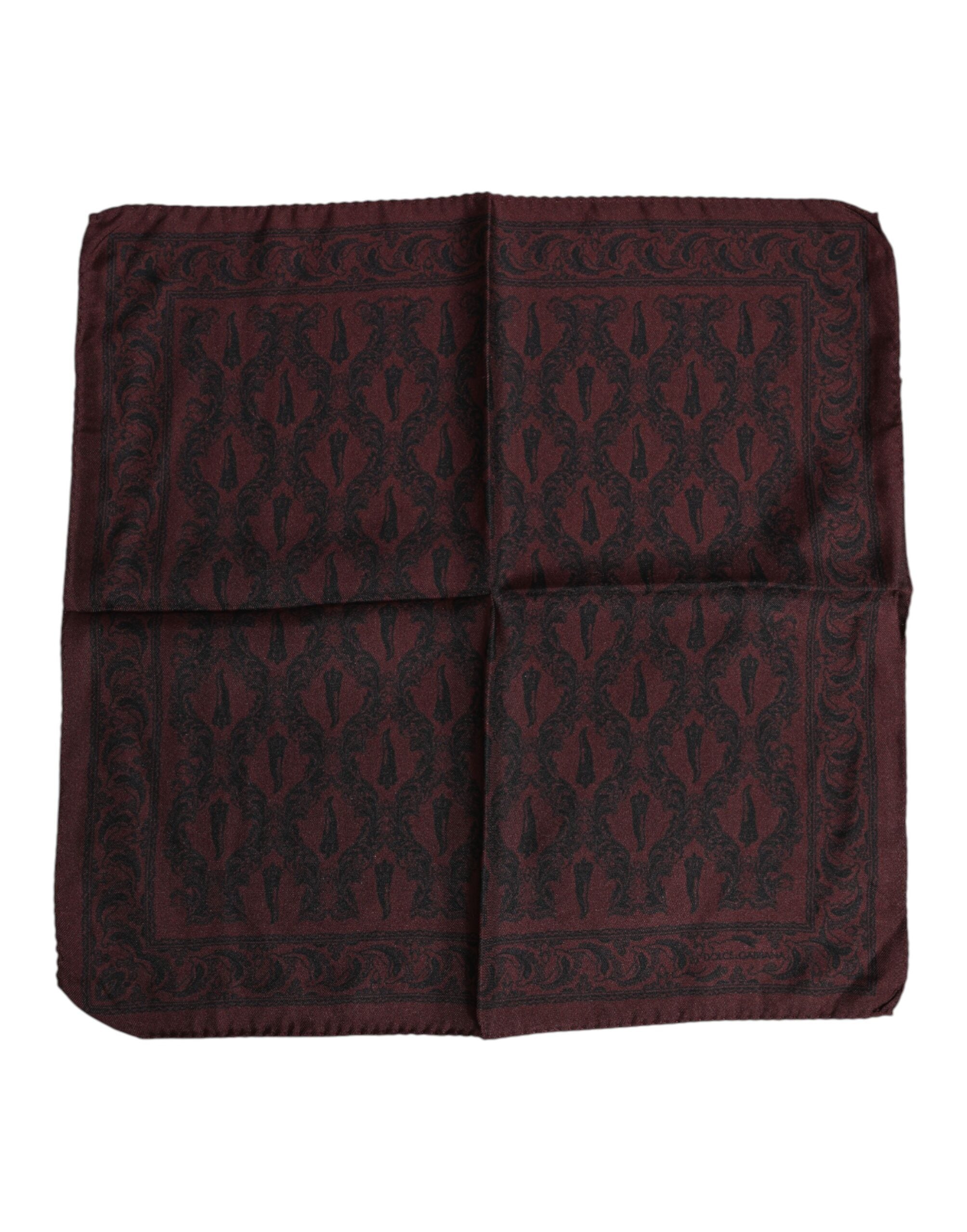 Foulard Dolce & Gabbana carré maroon noir