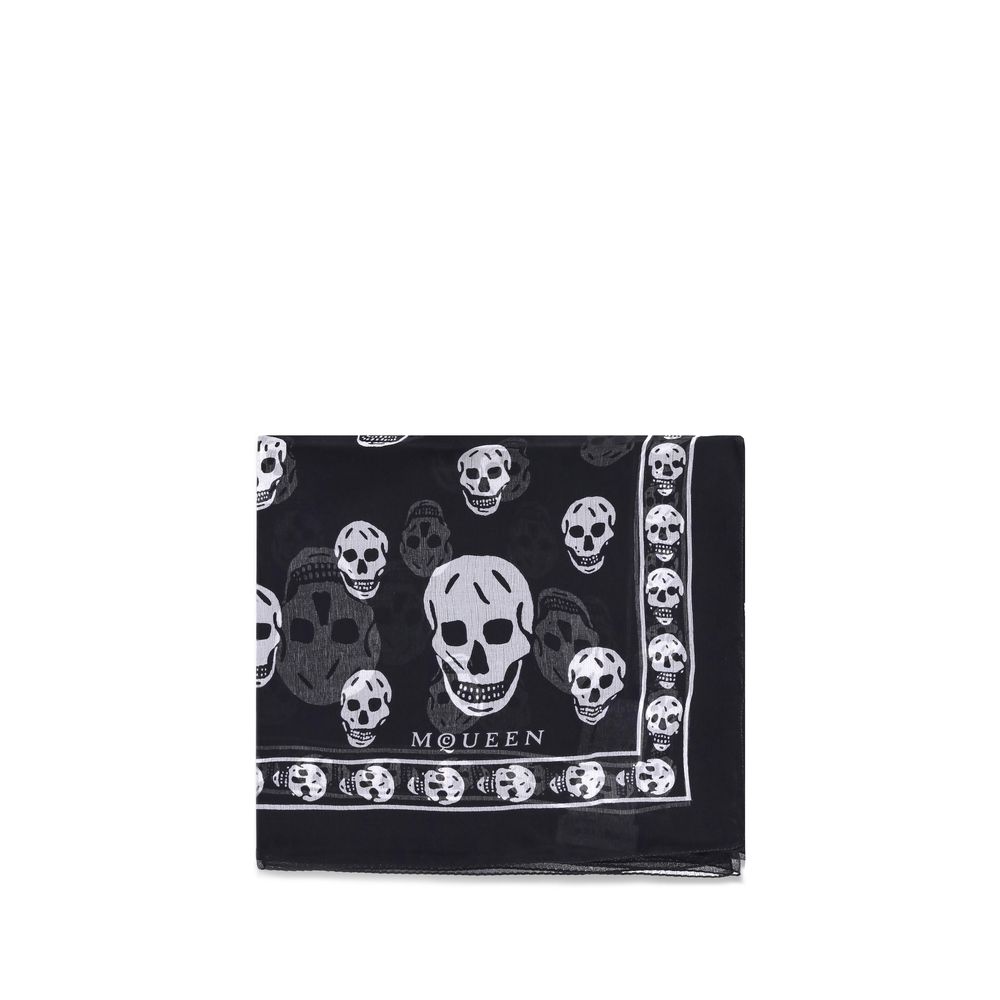 Foulard Alexander McQueen Skull noir