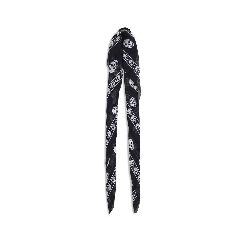 Foulard Alexander McQueen Skull noir