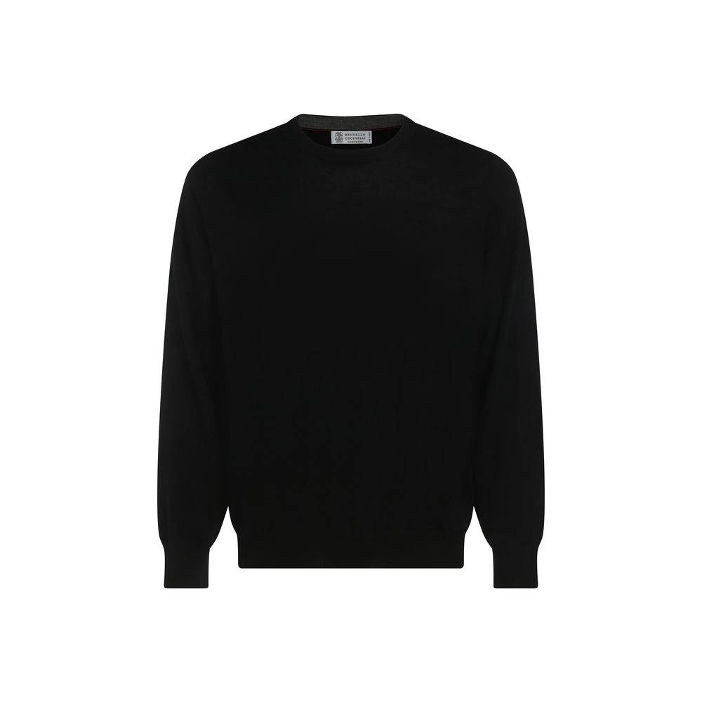 Pull Brunello Cucinelli en laine grise