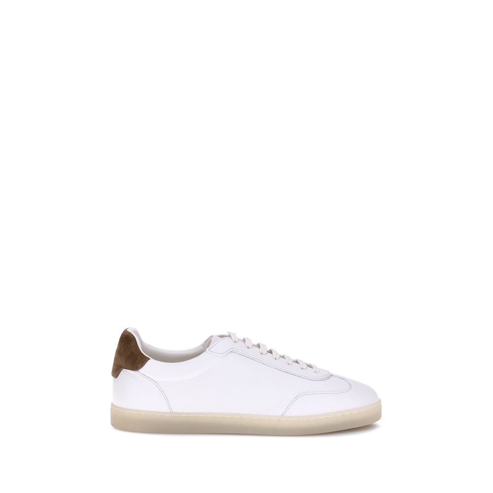 Baskets Brunello Cucinelli cuir blanches