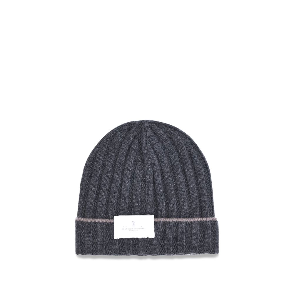 Bonnet Brunello Cucinelli monochrome gris