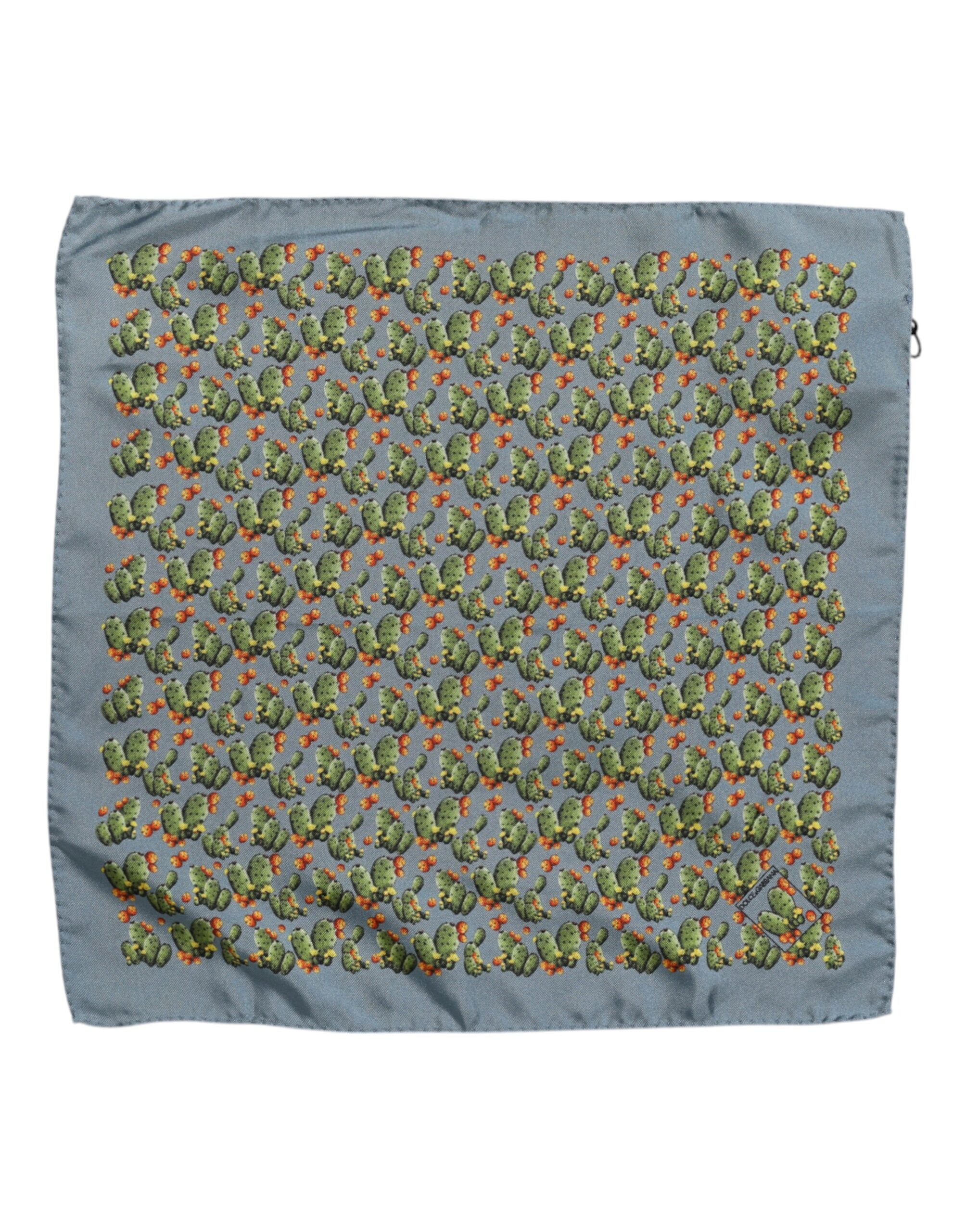 Foulard Dolce & Gabbana cactus gris-vert
