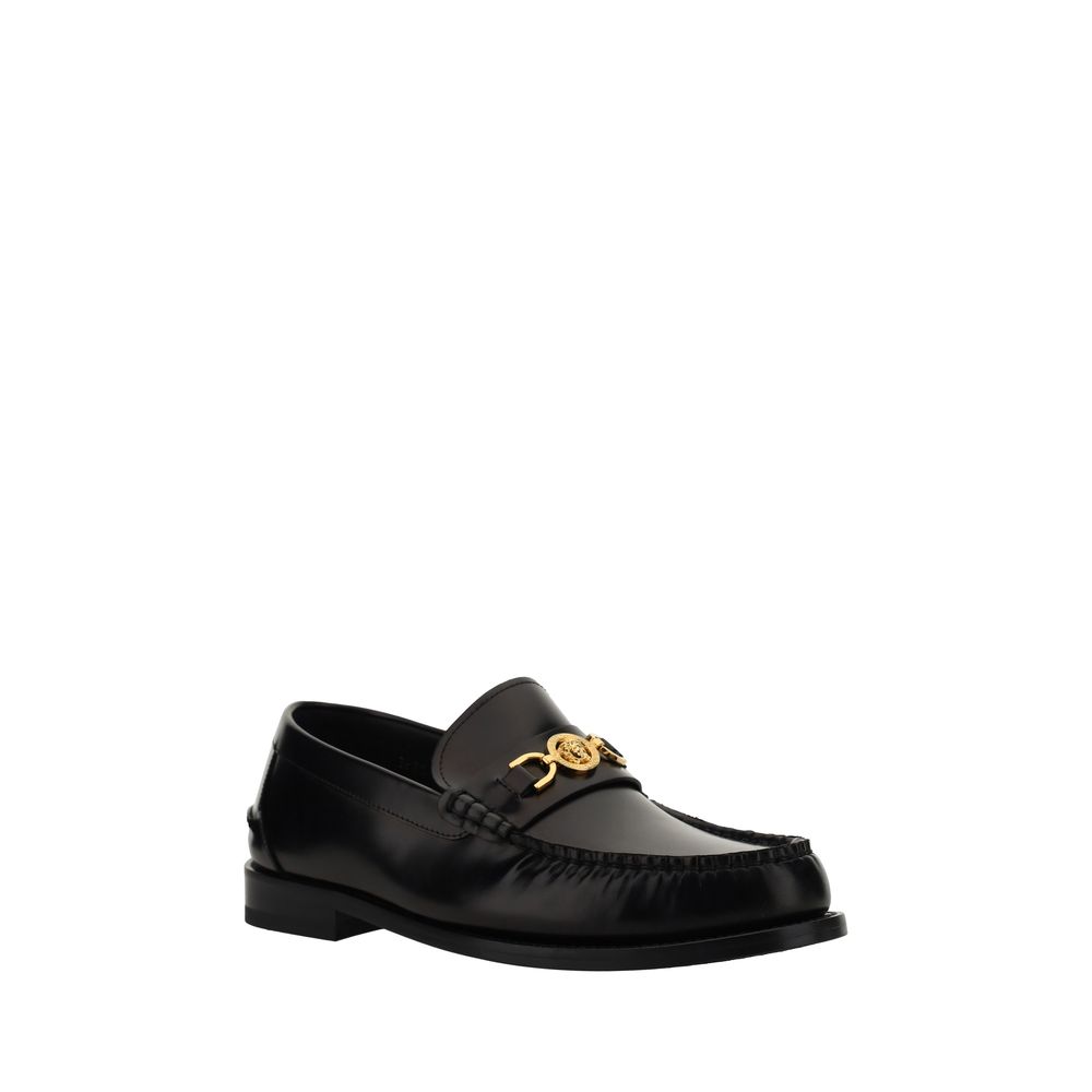 Loafers Versace en cuir noir