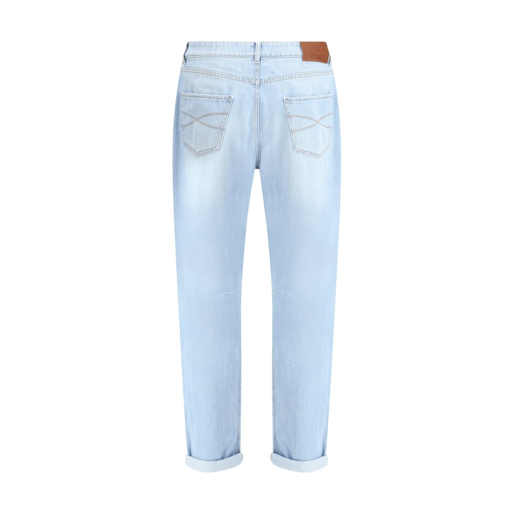 Jeans Brunello Cucinelli droit bleus