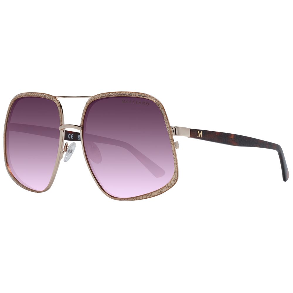 Lunettes de soleil Gold dorées burgundy