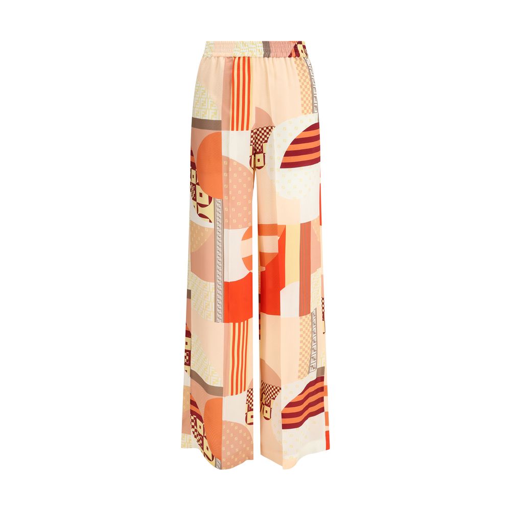 Pantalons Fendi à imprimé patchwork multicolore