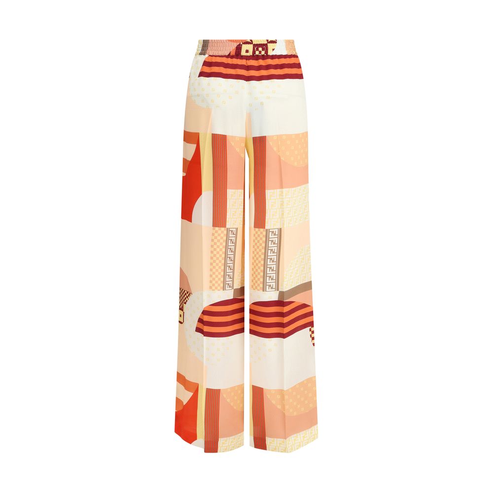 Pantalons Fendi à imprimé patchwork multicolore