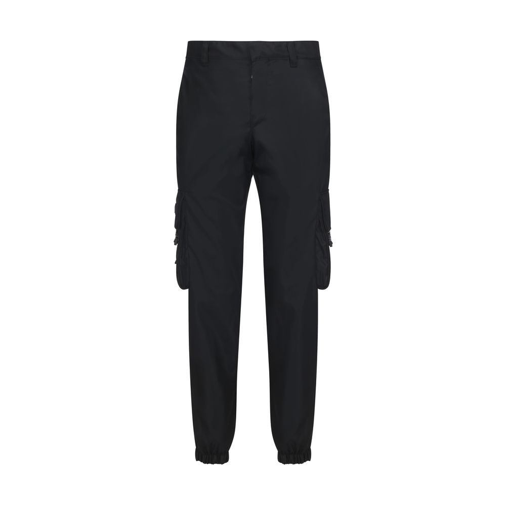 Pantalons Prada cargo noirs
