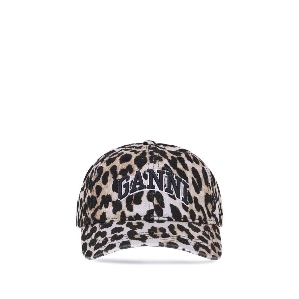 Casquette Ganni Leopard multicolore