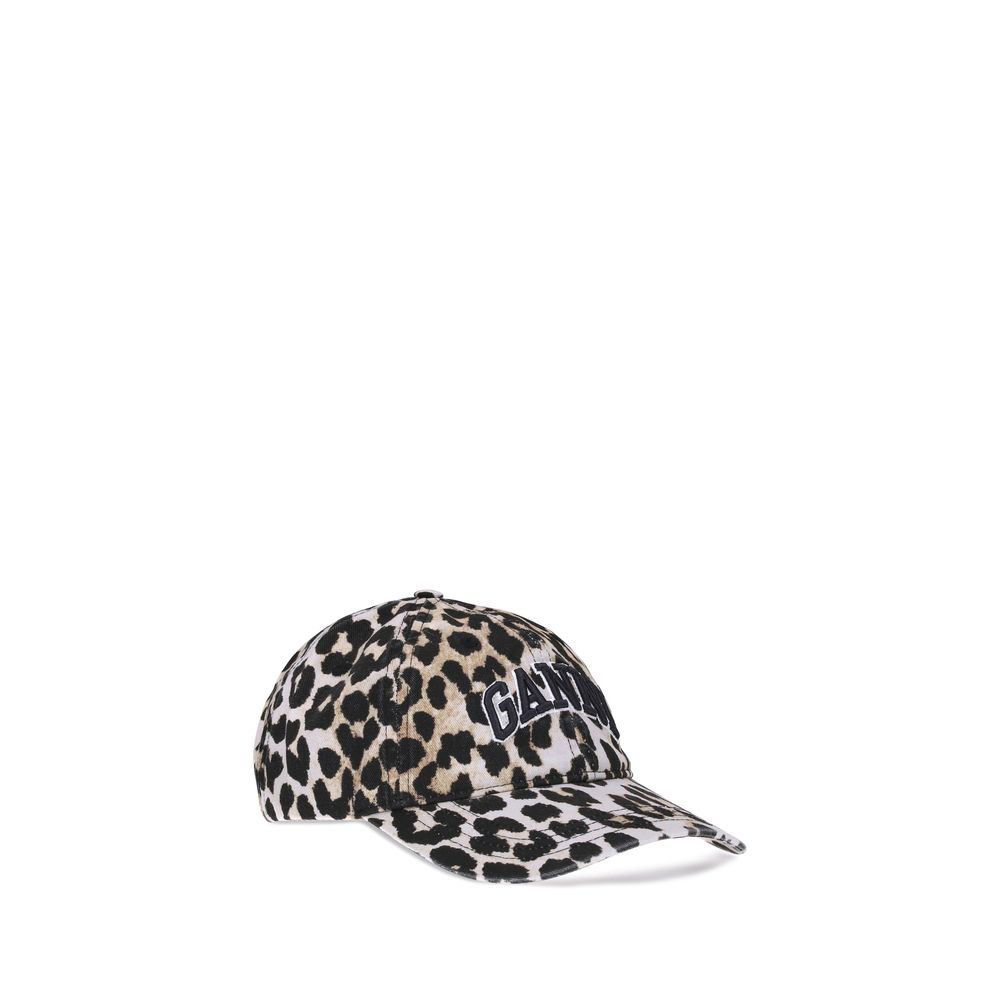 Casquette Ganni Leopard multicolore