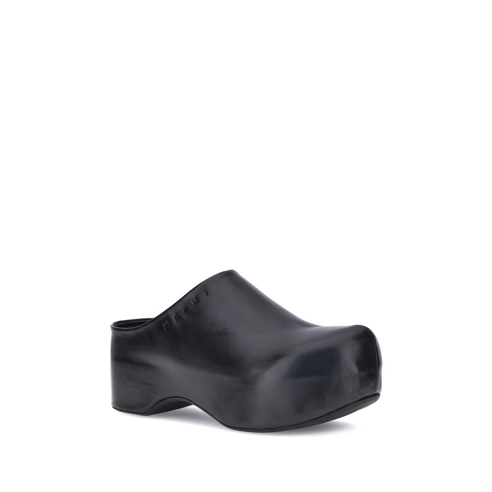 Mules Marni en cuir noires