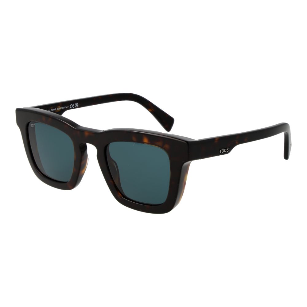 Lunettes de soleil brunes rectangulaires