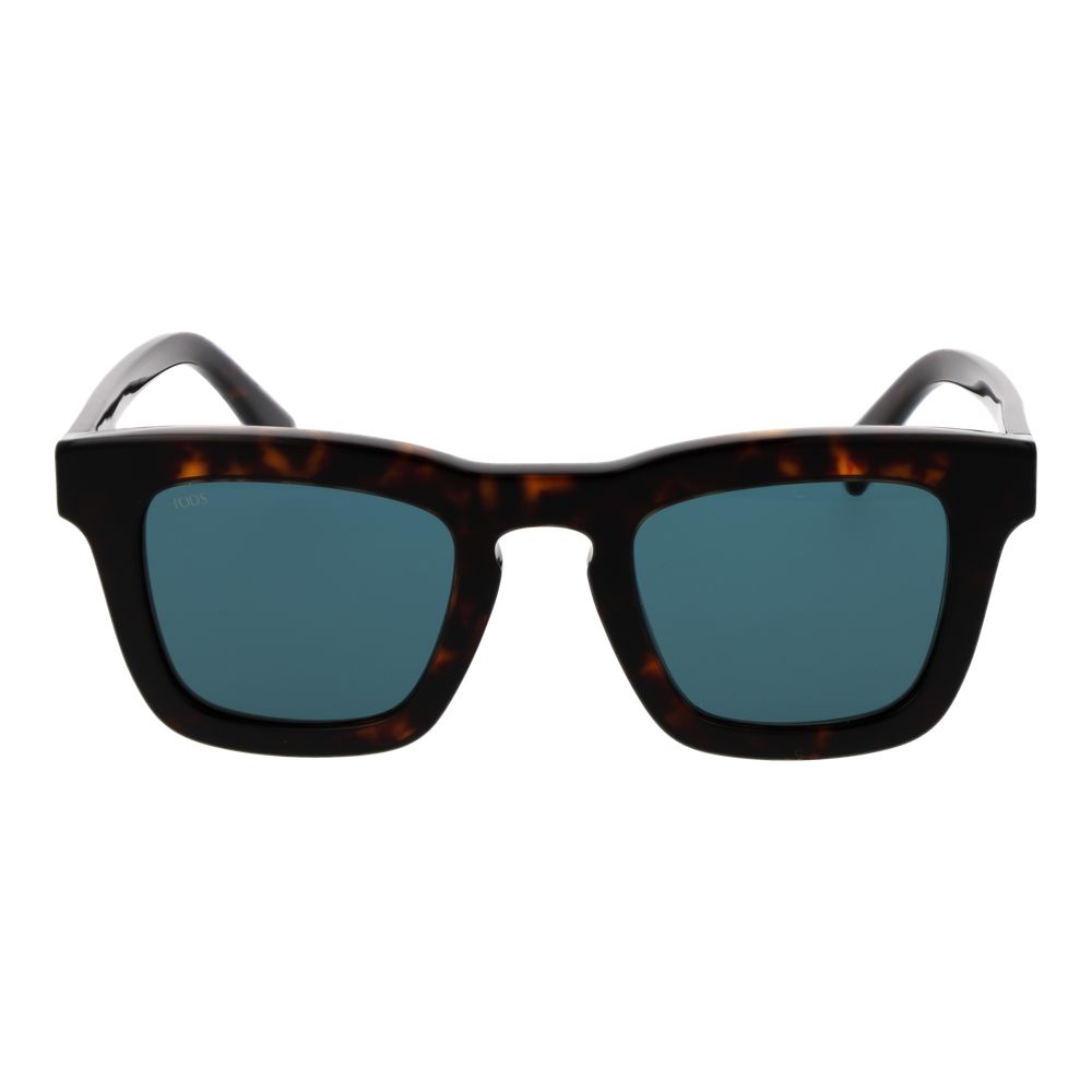 Lunettes de soleil brunes rectangulaires