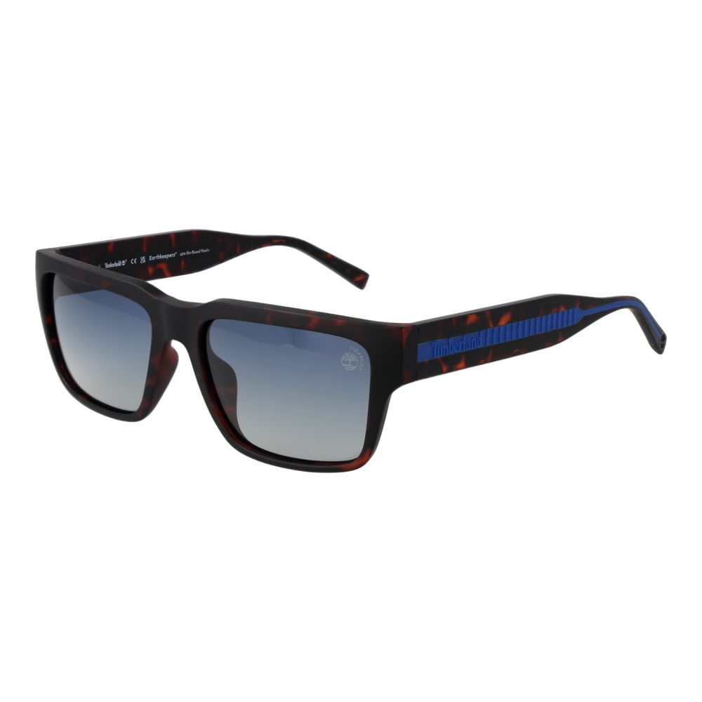Lunettes de soleil brunes rectangulaires