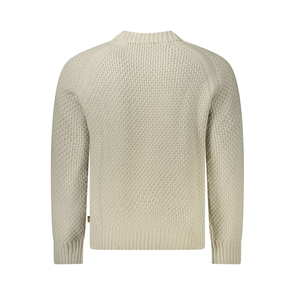 Pull marque beige