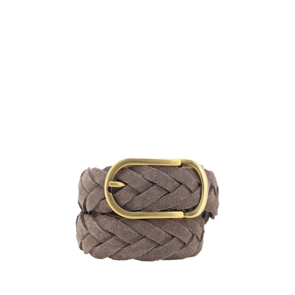 Ceinture Brunello Cucinelli tressée marron