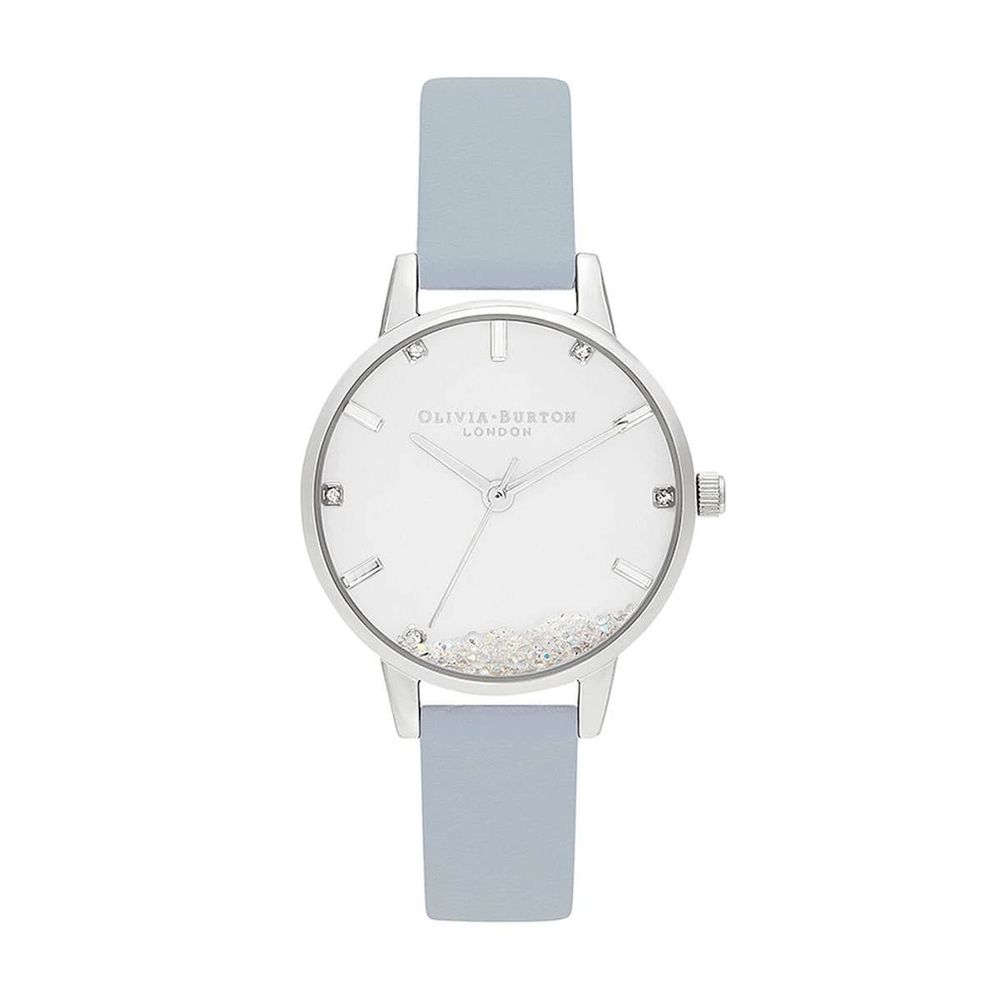 Montre Quarts bleu cuir artificiel