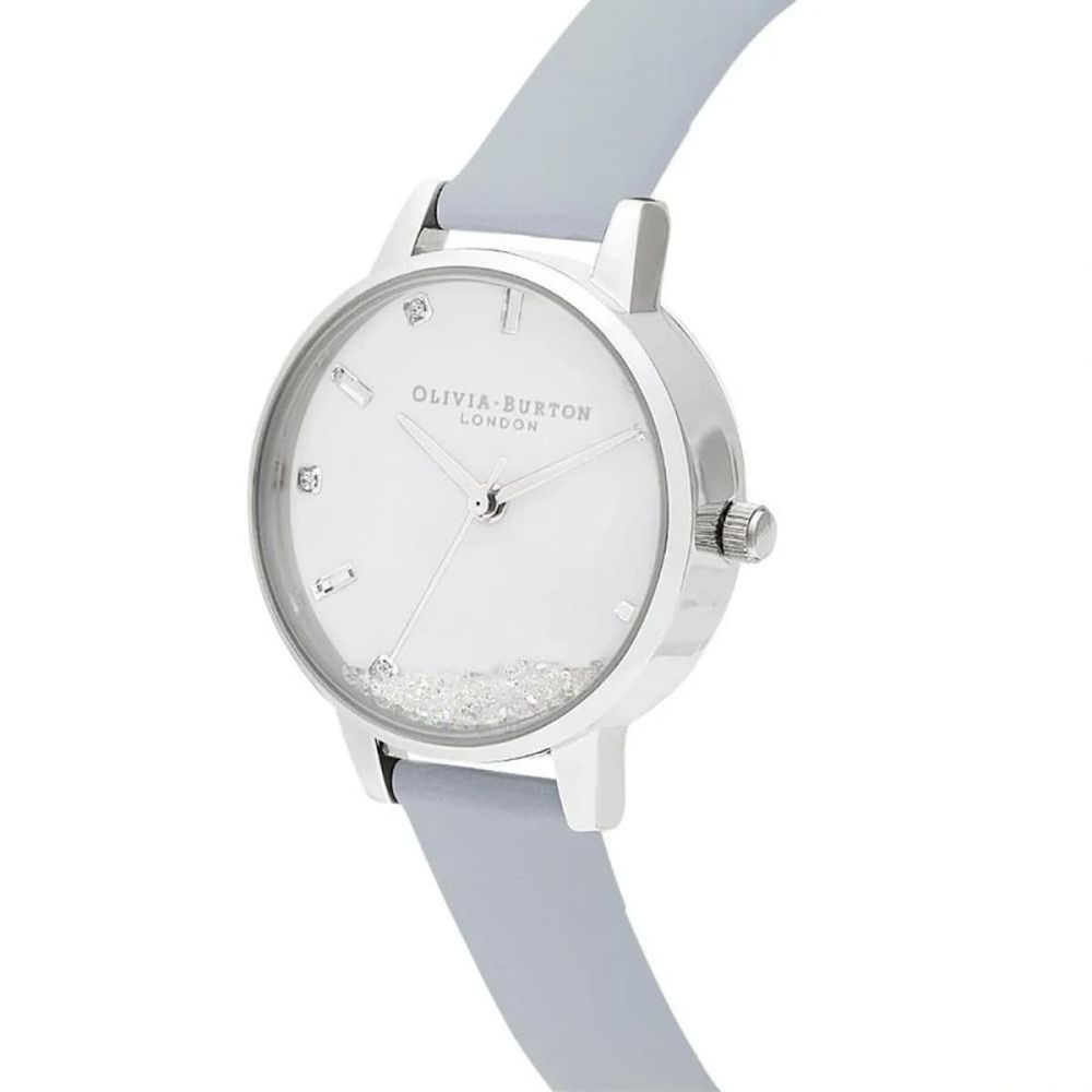 Montre Quarts bleu cuir artificiel