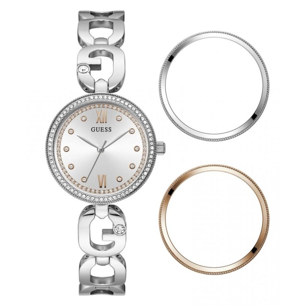 Montre Grey Stainless Steel analogique grise