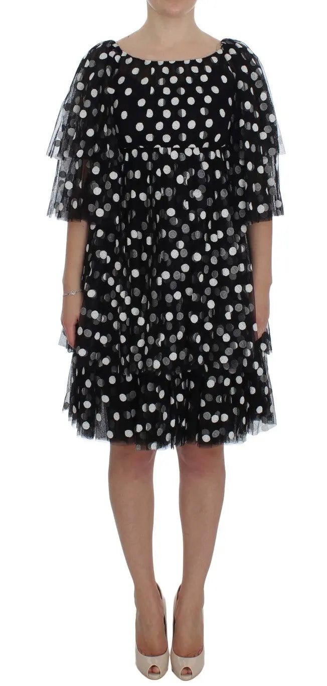Robe Dolce & Gabbana à pois noire et blanche Dolce & Gabbana