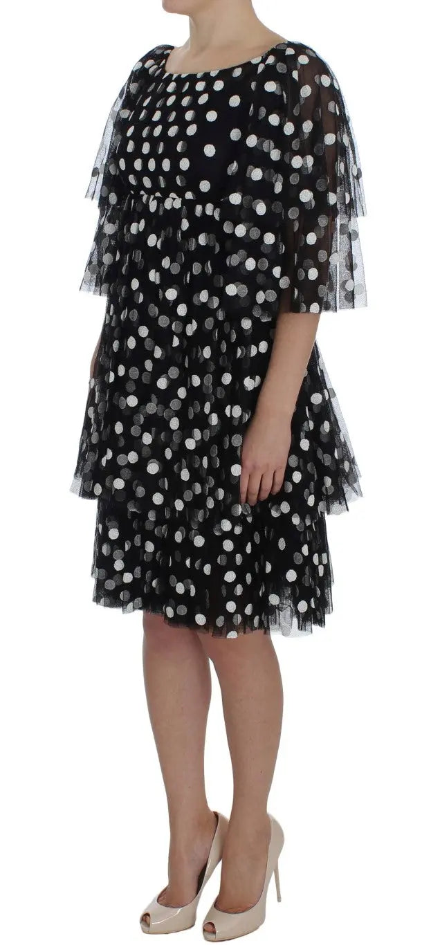 Robe Dolce & Gabbana à pois noire et blanche Dolce & Gabbana