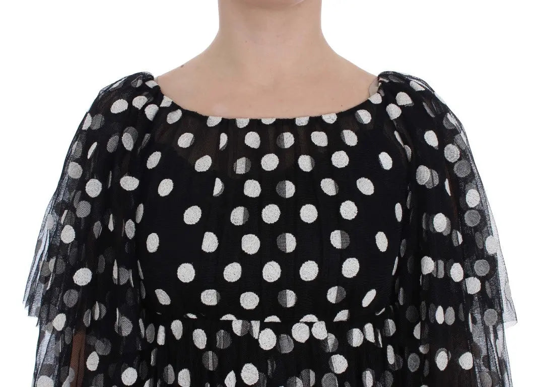 Robe Dolce & Gabbana à pois noire et blanche Dolce & Gabbana