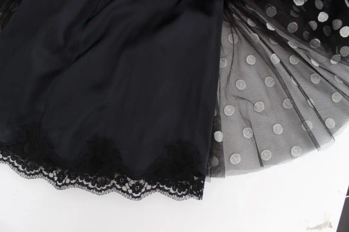 Robe Dolce & Gabbana à pois noire et blanche Dolce & Gabbana